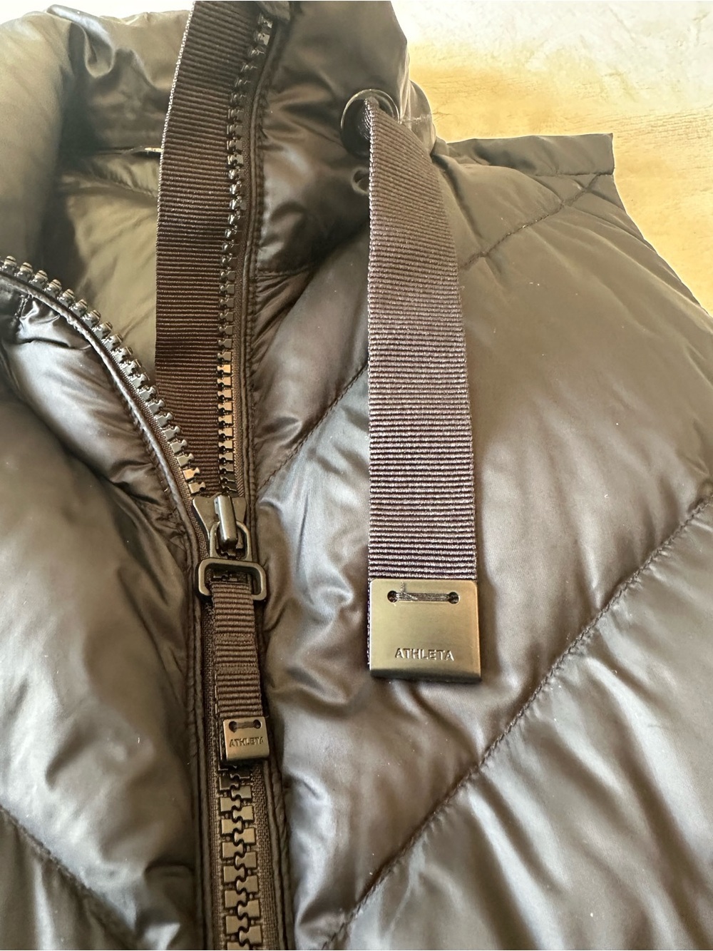Athleta Women's Black Quilted Goose Down Vest Size XXS - Picture 6 of 11
